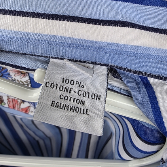 Poggianti 1958 Long Sleeve Button Up Striped Shirt - Picture 6 of 8